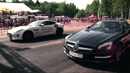 Ferrari 458 vs Jaguar F - Тype R vs Mercedes S L 63 A M G | Топ 3 най-бързи сток R W D коли