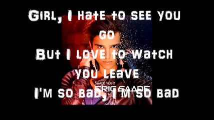 Eric Saade - Explosive love (lyrics)full song