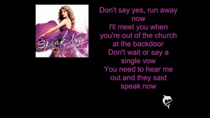 Taylor Swift - Speak now Lyrics 