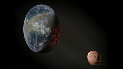 Two Planets Collide in Deep Space 