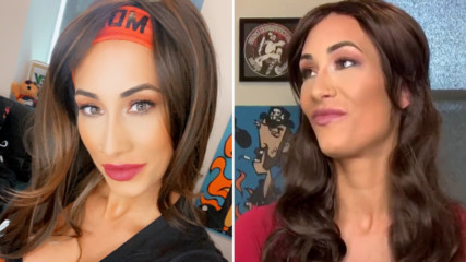 Carmella impersonates Brie Bella and Stephanie McMahon