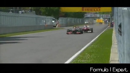 F1 Гран при на Канада 2012 - Hamilton изпреварва Alonso в битка за 1вото място [hd]
