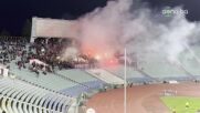 Феновете на ЦСКА подкрепят отбора срещу Черно море