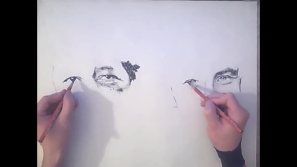 Това талантливо момиче рисува и с двете си ръце едновременно Видео