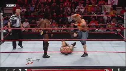 Wwe raw 11.01.2010 Randy Orton vs John Cena vs Kingston главен претендент за титла на wwe 