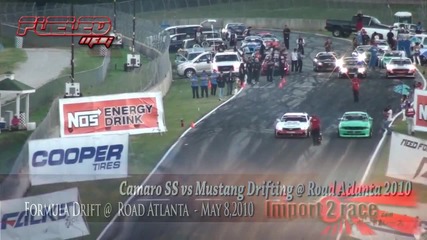 Camaro Ss vs Mustang Drifting @ Road Atlanta 2010
