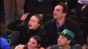 Мери-Кейт Олсън и Оливие Саркози на мач на "Никс"