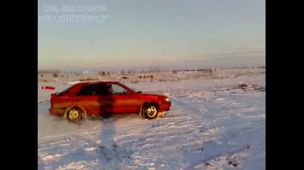 nissan sunny snow drift 