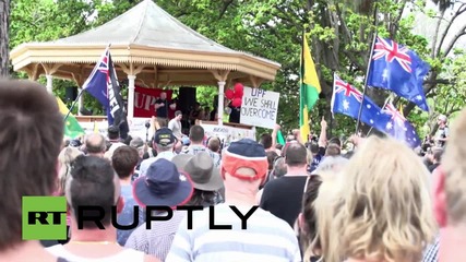Australia: Anti-Islamic nationalists rally against construction of mosque in Bendigo