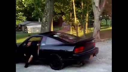 240sx Red Burnout