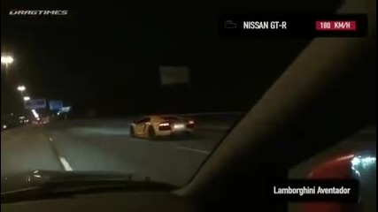 Lamborghini Aventador vs Nissan Gtr