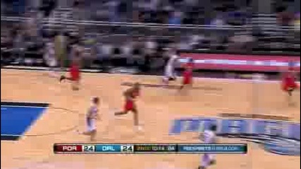 Rudy Fernandez lands on a hot girl in Orlando