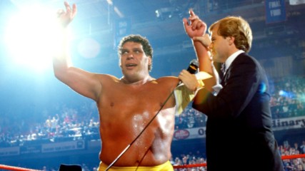 Andre the Giant wins a WWE vs. NFL Battle Royal: WrestleMania 2