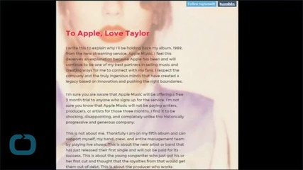 Apple Exec: We Hear You Taylor Swift, Will Pay Artists