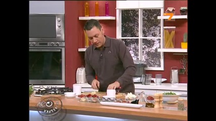 Лео и крем от нахут с рукола и брезаула