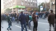 Протест на служителите на МВР пред Министерството на финансите