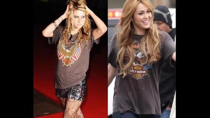 Miley и Kesha с едни и същи блузи