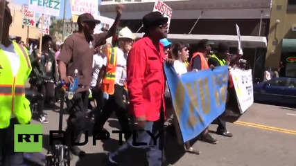 Първомайски протести в Окланд против полицейското насилие