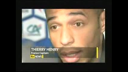 Thierry Henry след играта с ръка