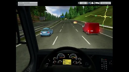 Euro Truck Simulator - Курс от Берлин до Франкфурт ( Доставка на сладолед)