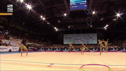 Бронзов медал за България - обръчи и бухалки - Световно първенство по художествена гимнастика