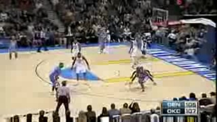 Carmelo Anthony Late 3 point breaks Thunder Hearts 