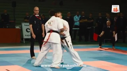 Zsolt Balogh vs Vasil Vangelov European Championship Shinkyokushin Switzerland 2013