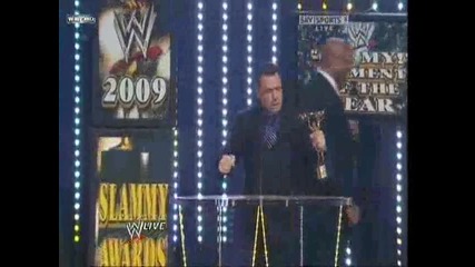 Slammy Awards 2009 - Oh My Moment Of The Year... Mchael Cole повръща върху Chris Jericho 