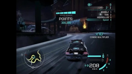 Need for speed Carbon Drift 2 laps Starlight Strip 