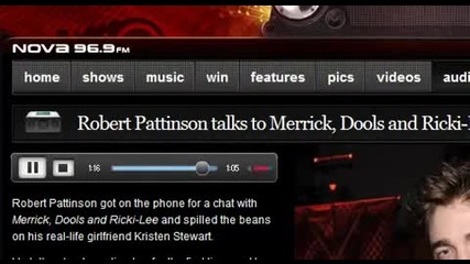Robert talking about Eclipse & Kristen to Australian Radio 