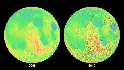 Наса показа най - подробната топографска карта на Луната 