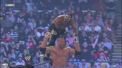 Elevated Big Splash - Batista & Rey Mysterio