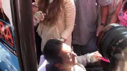 Demi Lovato Gives Her Fans Some Love At The Grove