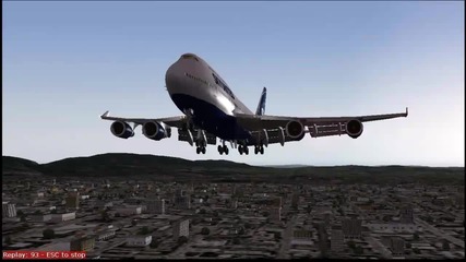 747 - 400 landing at Sofia Airport