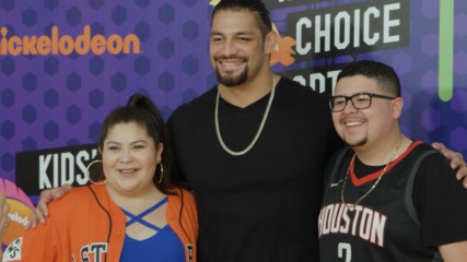 Ronda Rousey and Roman Reigns walk the orange carpet at the 2018 Nick Kids' Choice Sports Awards: WWE.com Exclusive, Jul