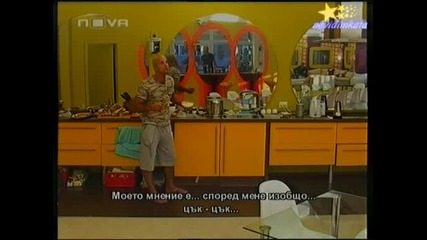 Big Brother 4-ЦВЕТАН Блъска И Псува Жена!16.10.2008