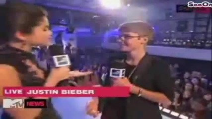 Selena Gomez Justin Bieber - Mtv Vmas 2011 -
