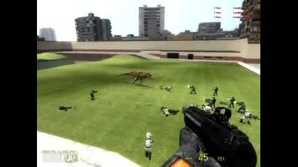 gmod t - rex battle 