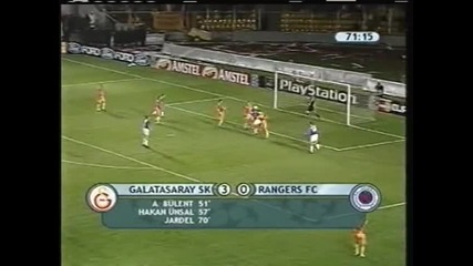 2000 Galatasaray (turkey) 3-rangers Glasgow (scotland) 2 champions League