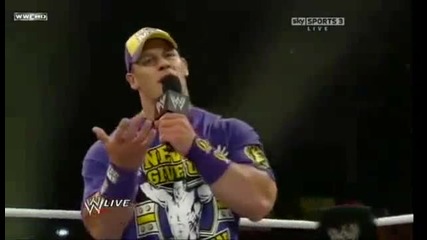 The Rock - John Cena - Miz Confrontation Raw 3/28/11 Part1/2 