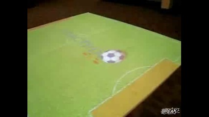Dog chases fake soccer ball