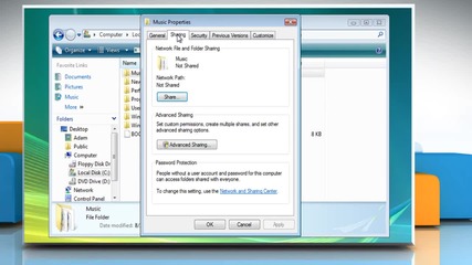 Windows® Vista: How to share a folder from folder’s properties