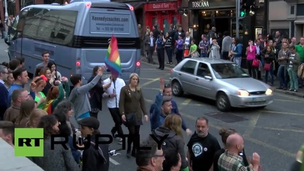 Дъблин празнува след "да" на референдума за еднополовите бракове