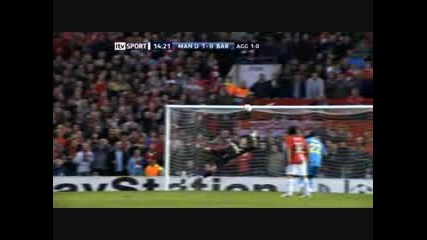 Man Utd 1:0 Barcelona - Scholes Goal