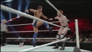 Jumping Corner Clothesline followed by Double Axe Handle - The Miz