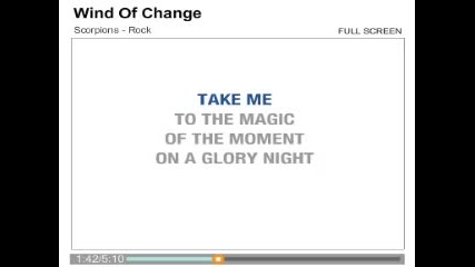 Scorpions - Wind Of Change (karaoke) 