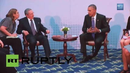 Panama: Castro and Obama hold momentous meeting in Panama City