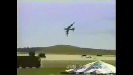 B - 52 Bomber Crashes Before The Air Show