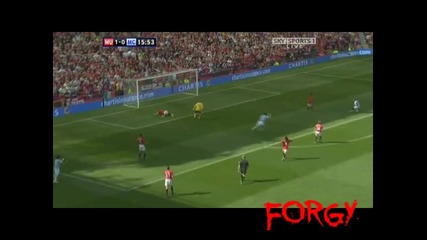 Manchester United 4 - 3 Manchester City ( Barry [ 1 - 1 ] )