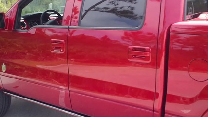Candy Red Harley Truck on 30 Forgiatos 4 18 Digital Design subs Beating!-hd